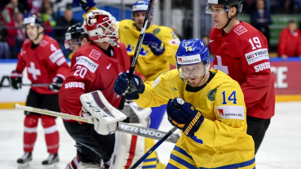 Radující se hráči Švédska