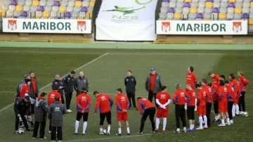 Trénink české fotbalové reprezentace