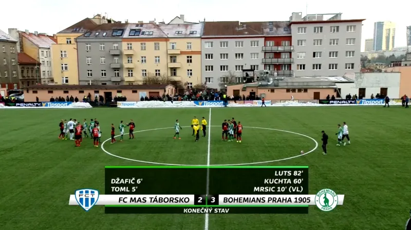 Sestřih utkání Táborsko - Bohemians 1905