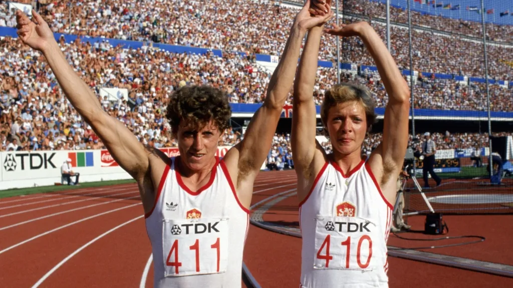 Jarmila Kratochvílová a Táňa Kocembová