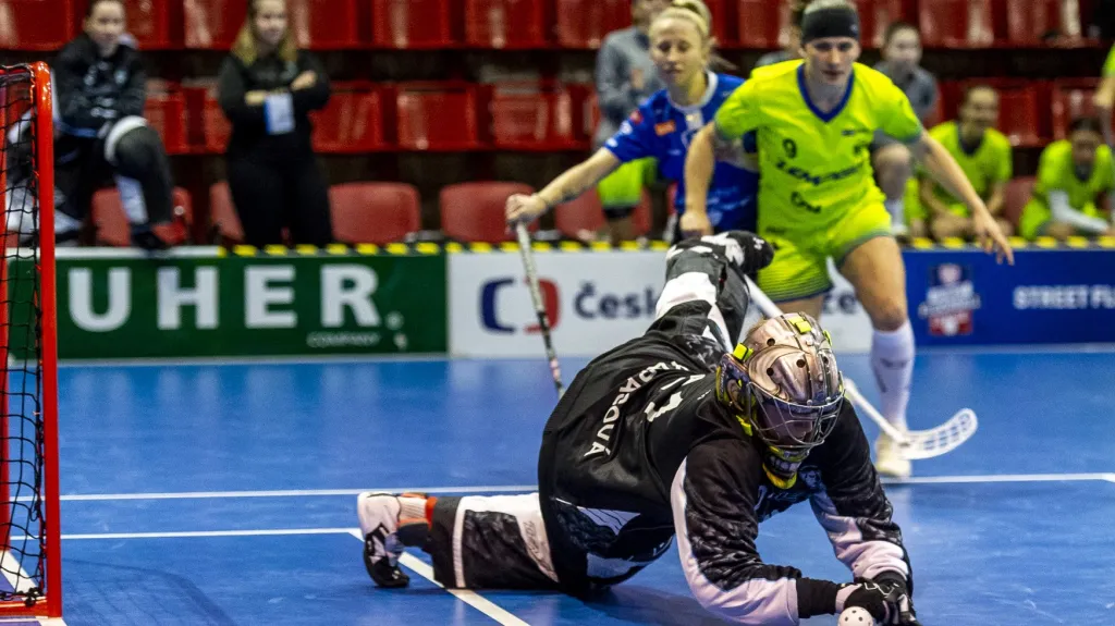 Brankářka Viktorie Karasová z Vítkovic ve finále Českého poháru