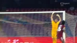 Šance v utkání Neapol - Sparta: Callejón trefil břevno (33. min.)