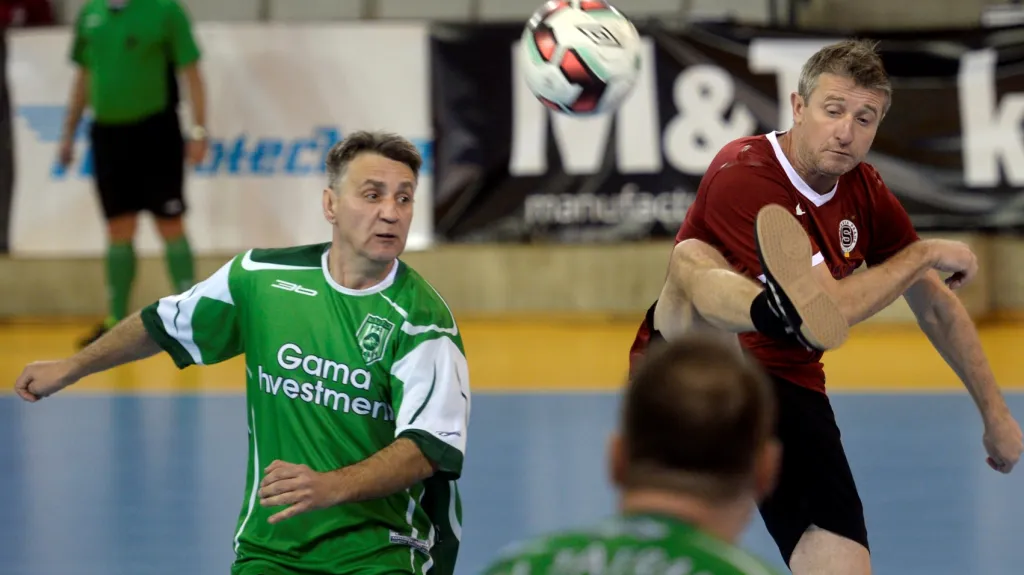 Michal Horňák v dresu Sparty na exhibičním turnaji