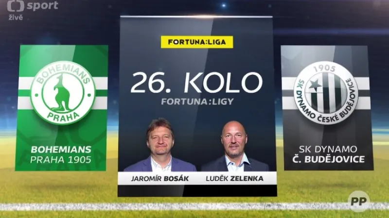Přenos ČT: Sestřih a ohlasy utkání Bohemians - Č. Budějovice