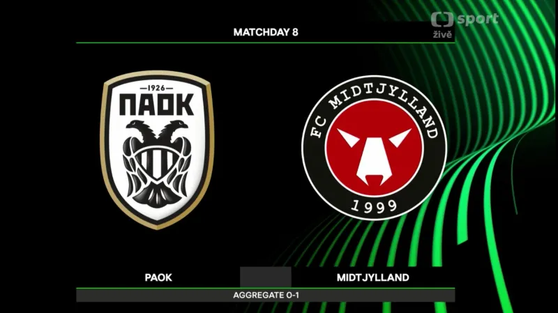 Sestřih utkání PAOK Soluň - Midtjylland