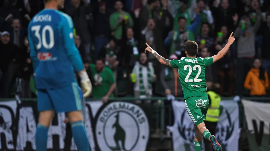 Antonín Vaníček slaví vítězný gól