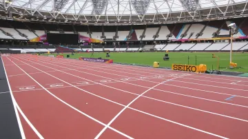 Cílová rovinka na Olympijském stadionu v Londýně