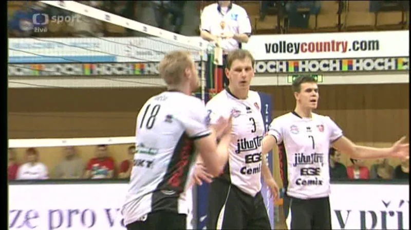 Sestřih volejbalového utkání České Budějovice - Benátky nad Jizerou