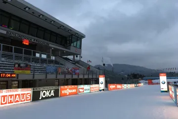 Cílová rovinka v Hochfilzenu