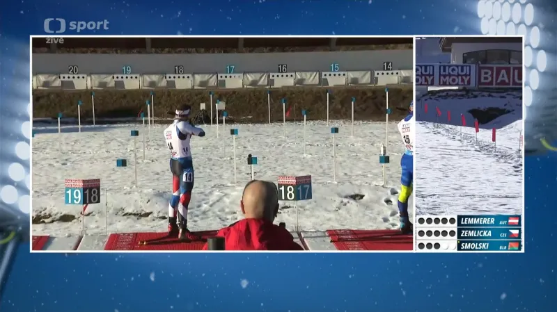 České střelby ve sprintu mužů v Hochfilzenu