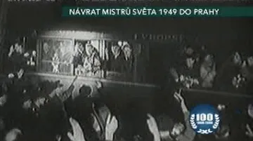 Návrat mistrů světa 1949 do Prahy