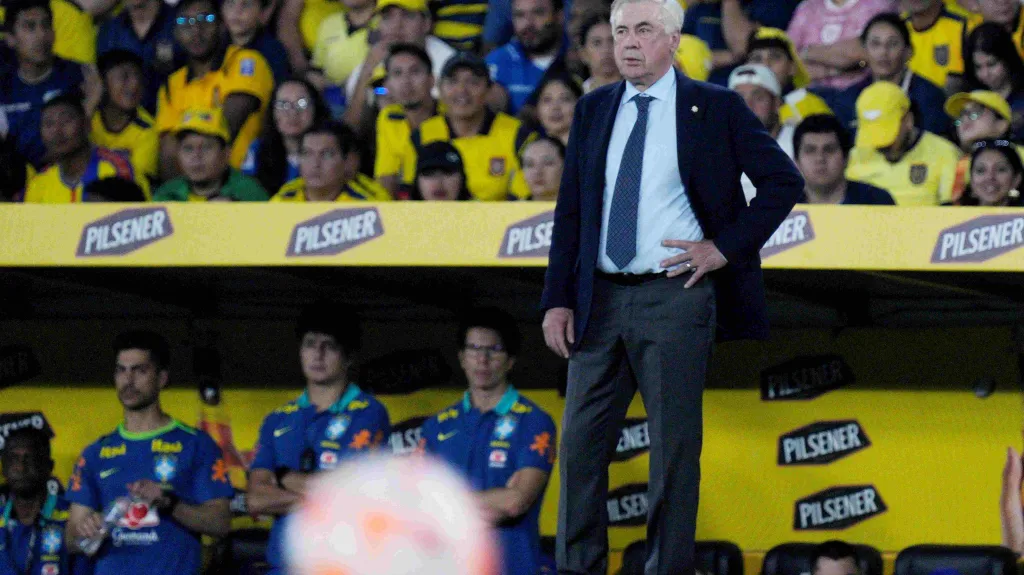 Carlo Ancelotti na lavičce Brazílie