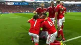 Gól v utkání Rusko - Wales: Taylor - 0:2 (20. min.)