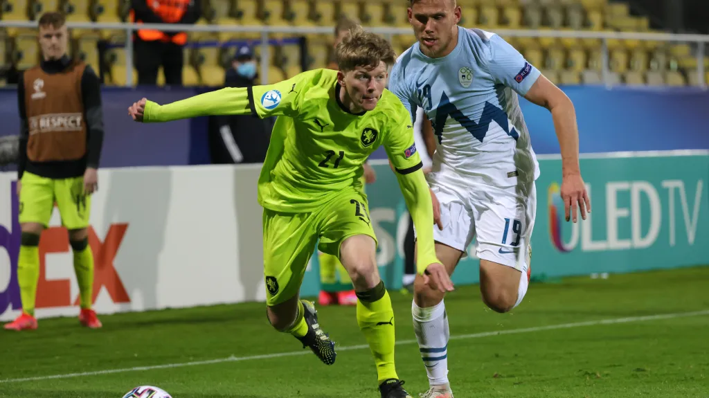 Pavel Šulc v dresu české jednadvacítky v utkání se Slovinskem