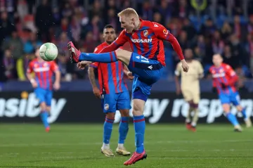 Václav Jemelka z Plzně v zápase EKL