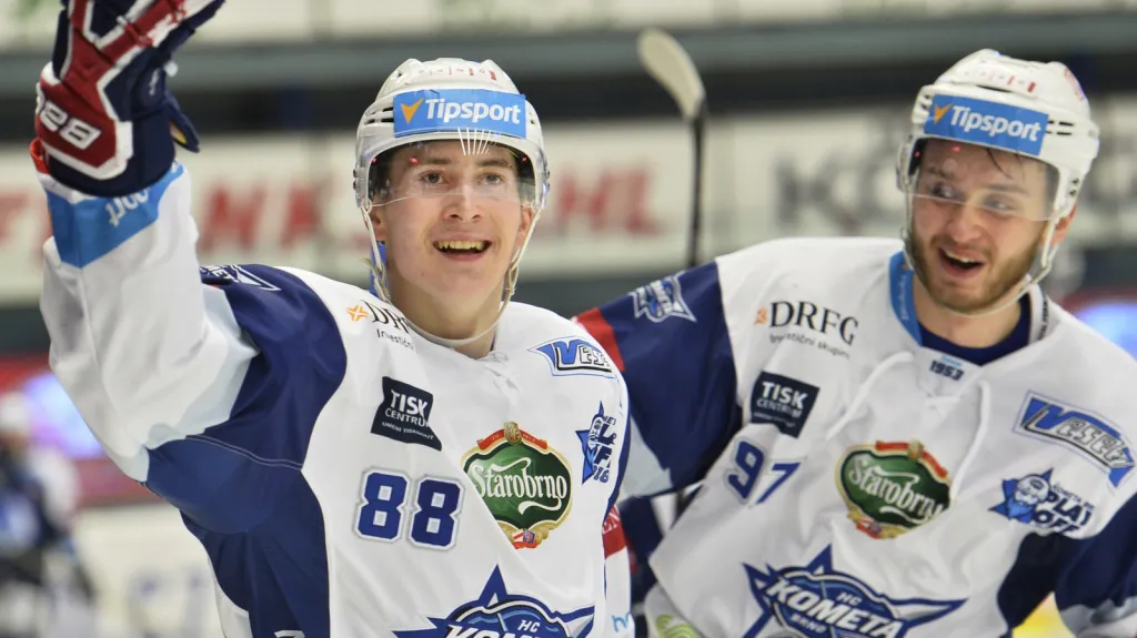 Martin Nečas se raduje z branky