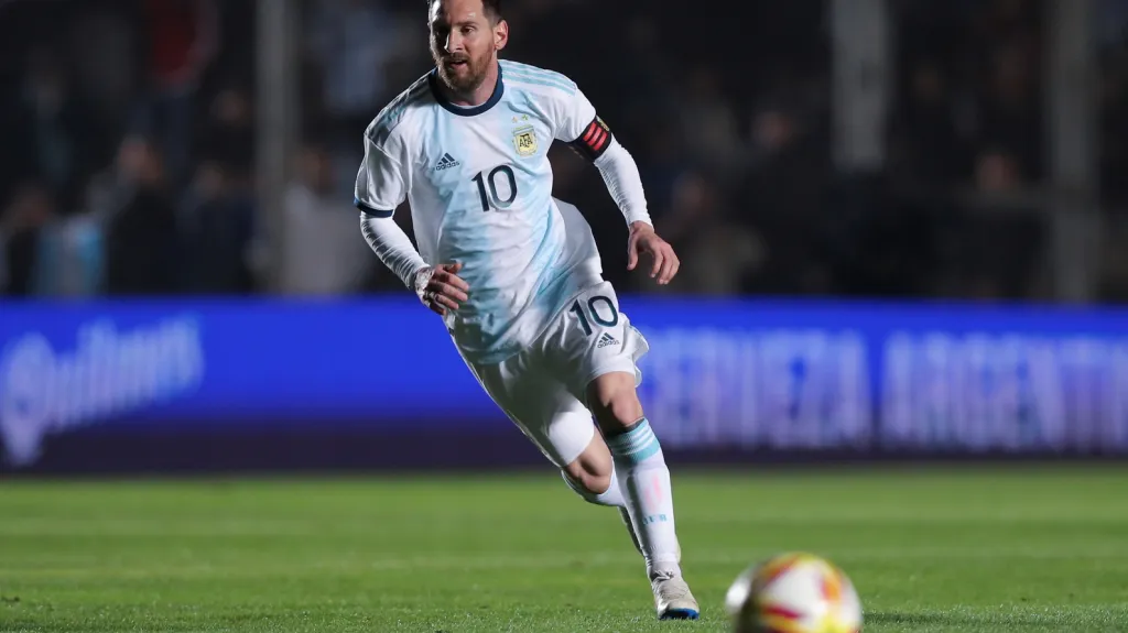 Argentinec Lionel Messi v reprezentačním dresu