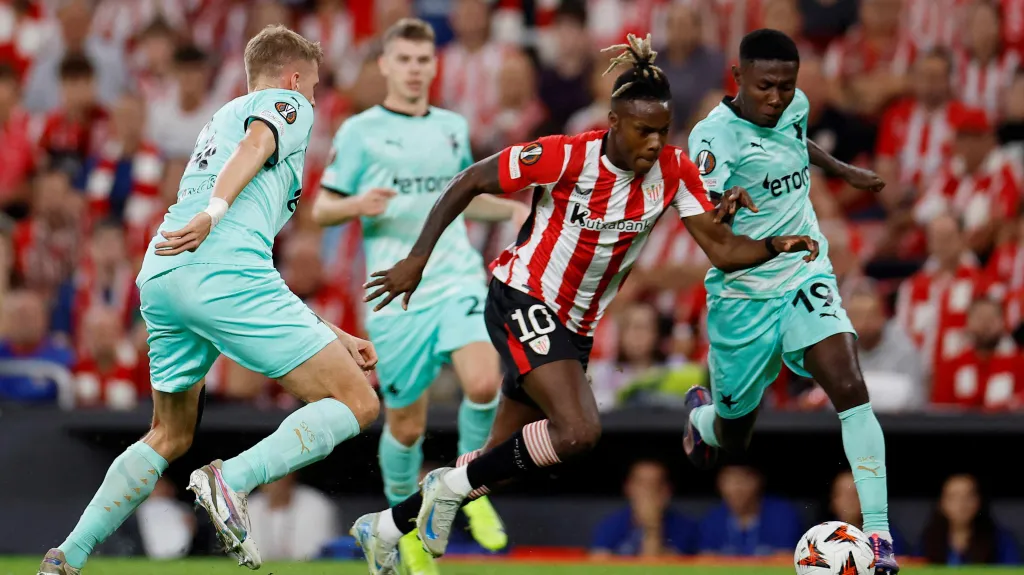 Nico Williams v utkání proti Slavii