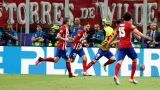 Hráči Atlétika se radují z vyrovnávacího gólu