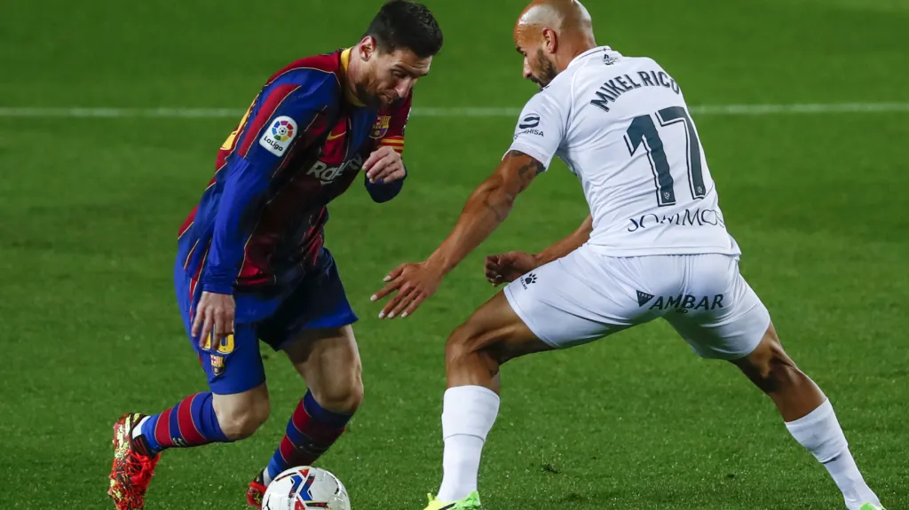 Lionel Messi v utkání s Huescou