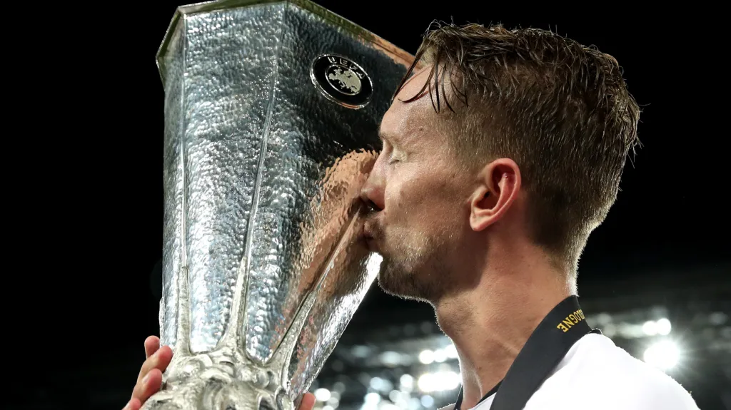 Luuk de Jong slaví triumf v Evropské lize