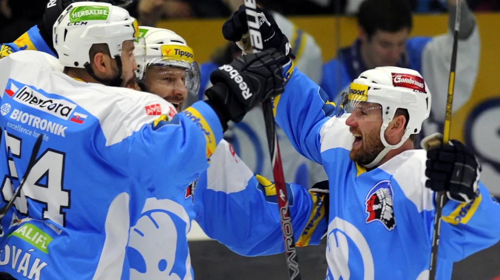 Radost hokejistů Plzně