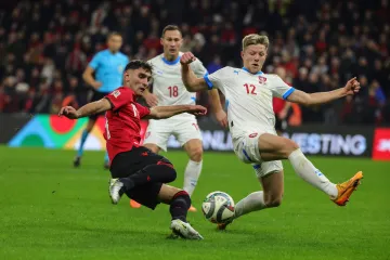 Lukáš Červ v utkání s Albánií