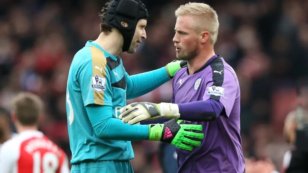 Petr Čech a Kasper Schmeichel
