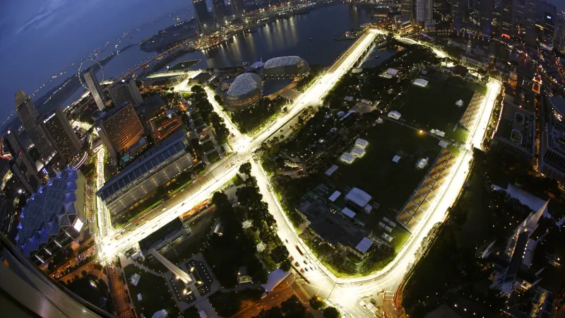 Okruh nočního závodu v Singapuru