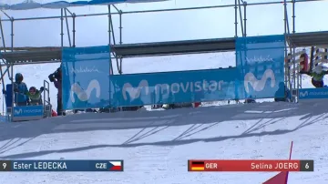 Vystoupení Ester Ledecké v 1. kole obřího slalomu