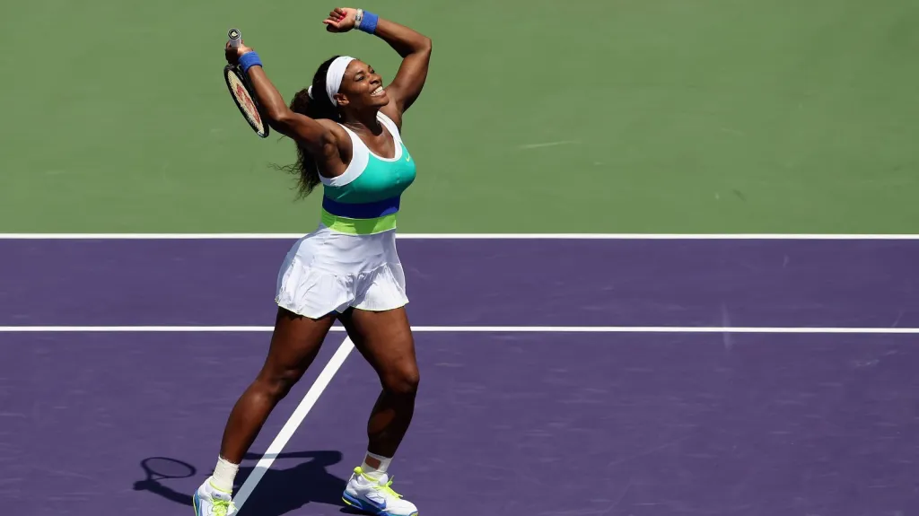 Slavící Serena Williamsová