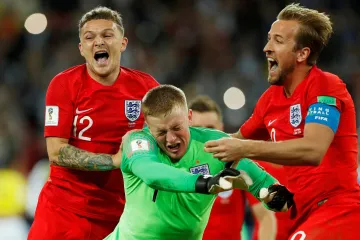 Radost fotbalistů Anglie