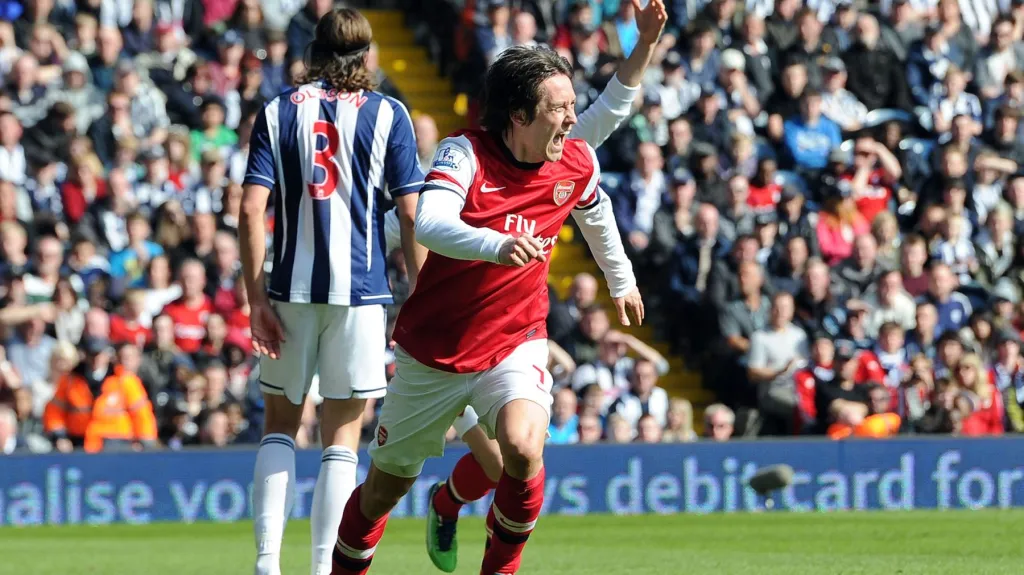 Slavící Tomáš Rosický