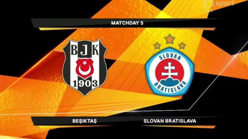 Sestřih utkání Besiktas - Slovan Bratislava