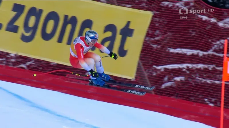 Vítězná jízda Odermatta ve sjezdu ve Val Gardena