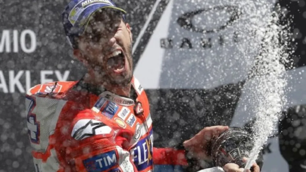 Andrea Dovizioso a jeho vítězná radost