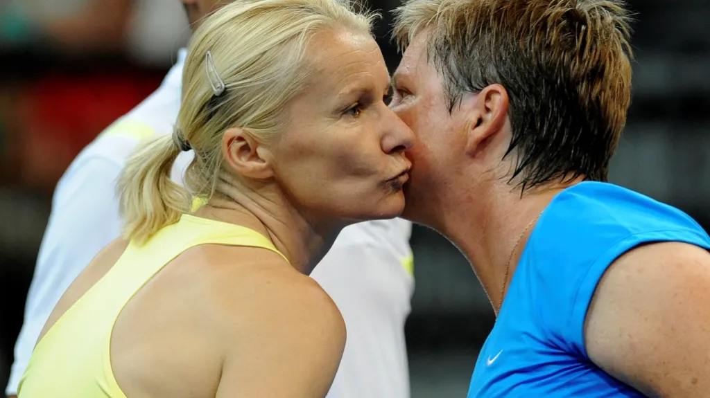 Jana Novotná s Hanou Mandlíkovou