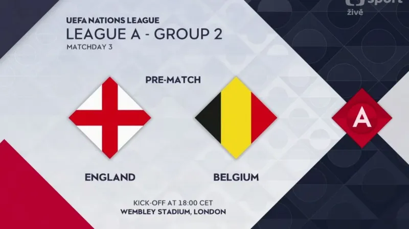 Sestřih utkání Anglie – Belgie