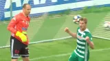 Gól v utkání Bohemians – Č. Budějovice: Schumacher – 1:0 (29. min.)