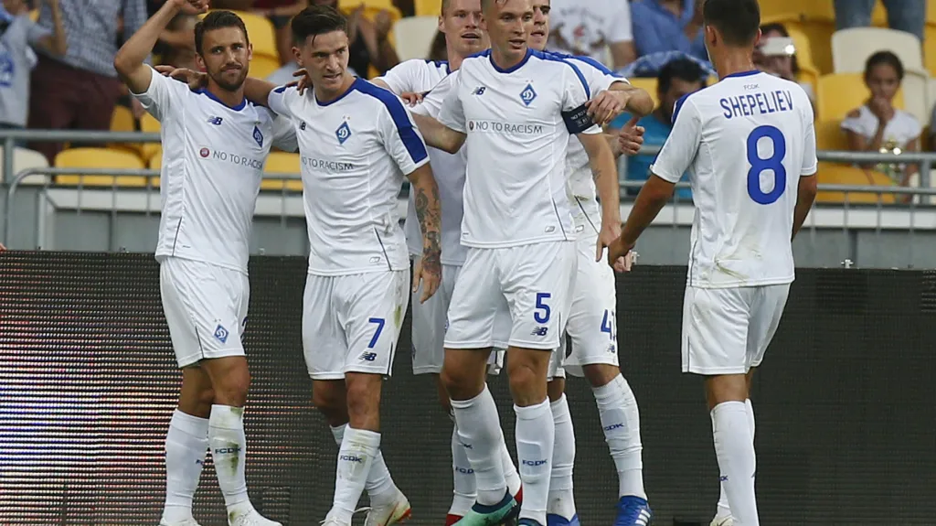 Radost fotbalistů Dynama Kyjev