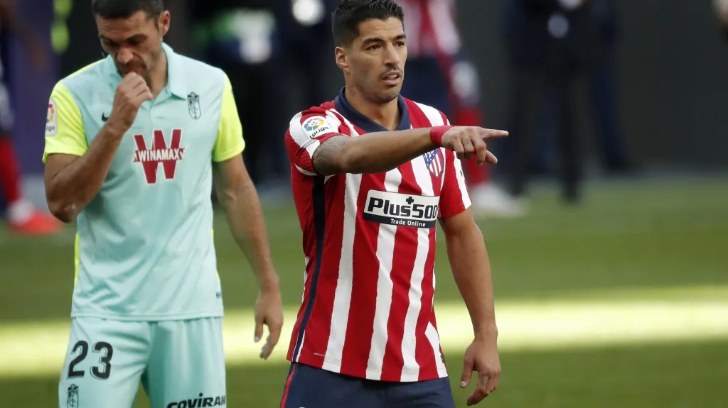 Luis Suárez v dresu Atlética Madrid