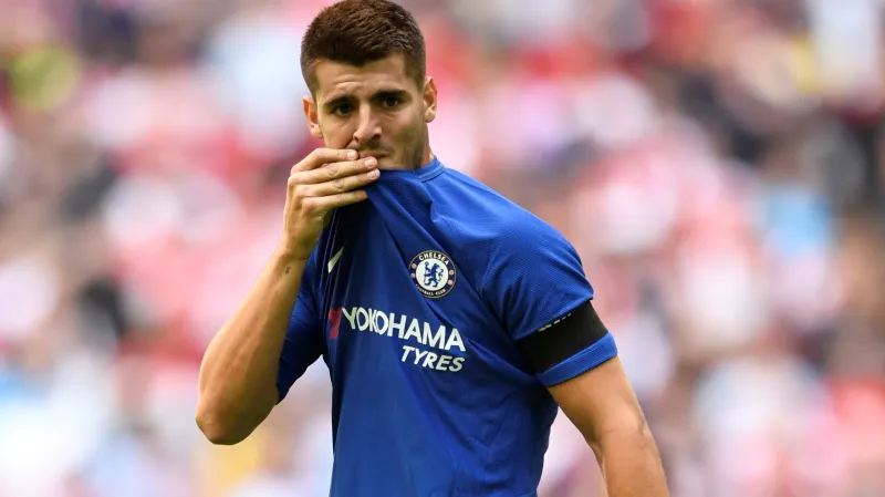 Álvaro Morata v dresu Chelsea