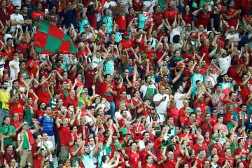 Portugalští fanoušci během Eura