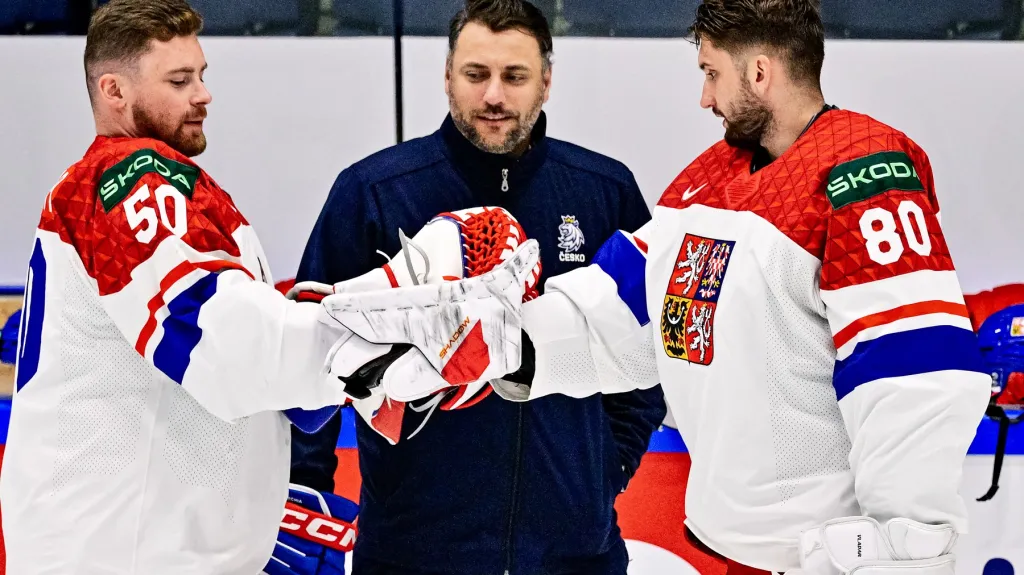 Karel Vejmelka, Ondřej Pavelec a Daniel Vladař