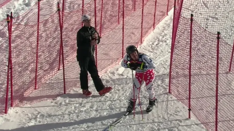 Bank nedokončil trénink v Kitzbühelu