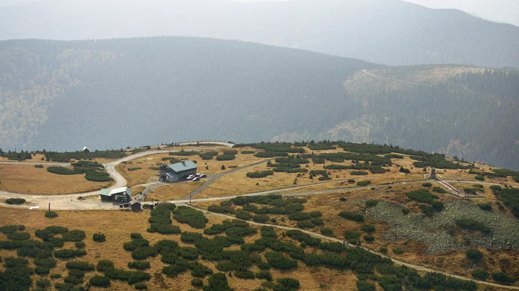 Zlaté návrší z leteckého pohledu