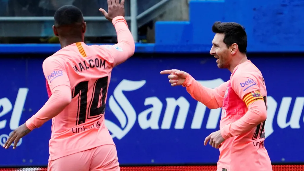 Lionel Messi se raduje z branky