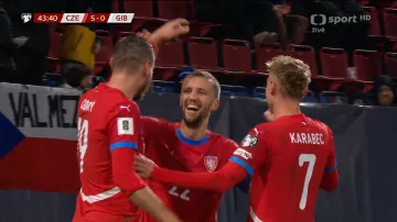 Gól v utkání Česko – Gibraltar: Souček – 5:0 (44. min.)