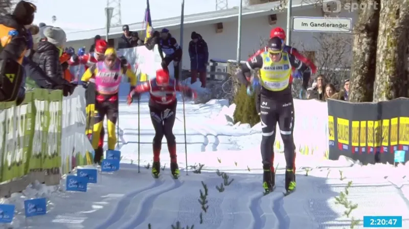 Závěr mužského závodu Pustertaler Ski Marathonu