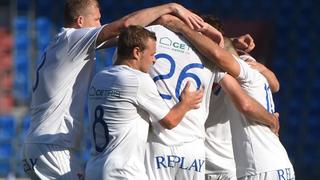 Radost fotbalistů Baníku Ostrava